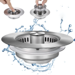 Custom Deep Drawing Stainless Steel Sink Plug Drain Strainer Stopper for Kitchen Application1