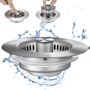 Custom Deep Drawing Stainless Steel Sink Plug Drain Strainer Stopper for Kitchen Application1